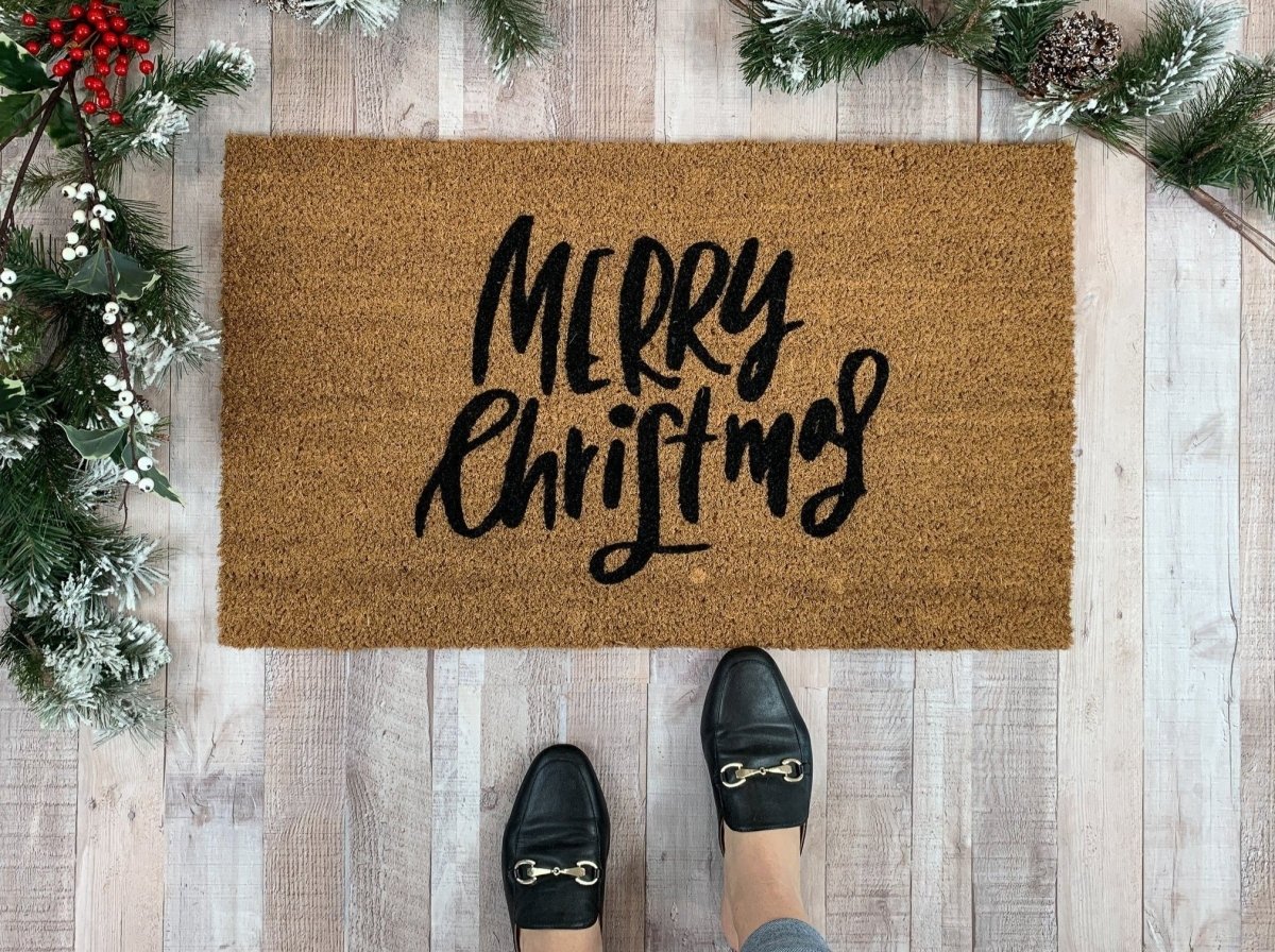 Nickel Designs Custom Doormats Classic Merry Christmas Doormat