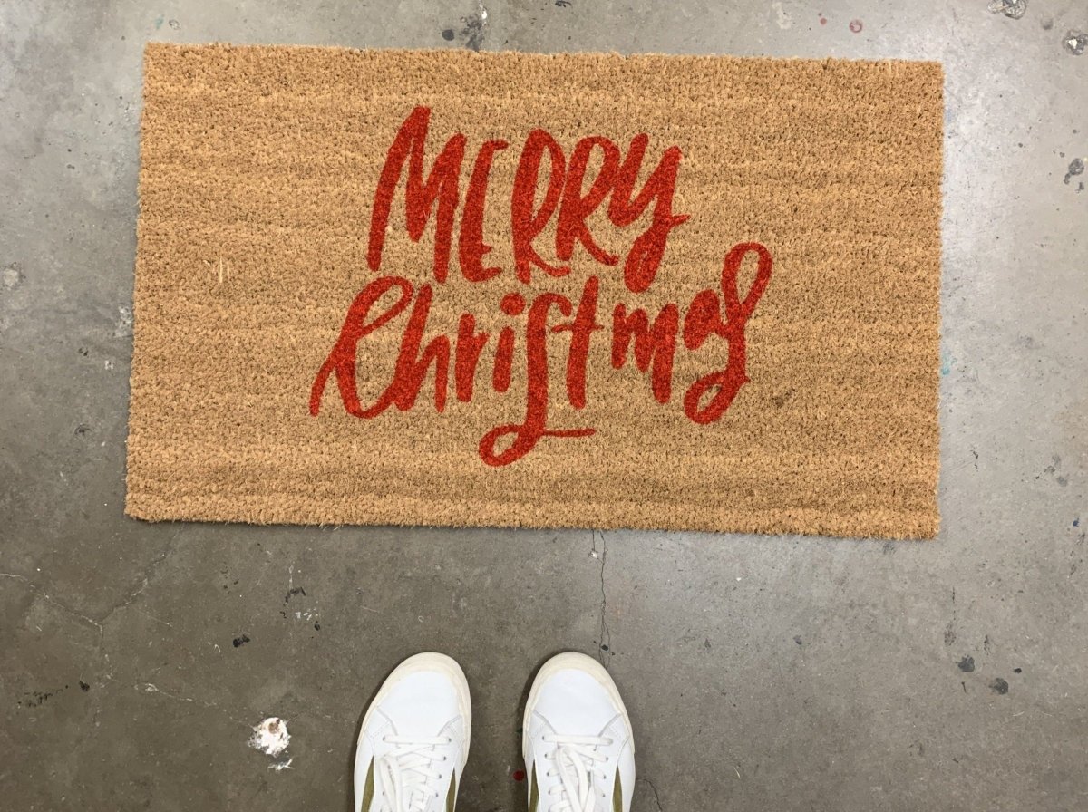 Nickel Designs Custom Doormats Classic Merry Christmas Doormat