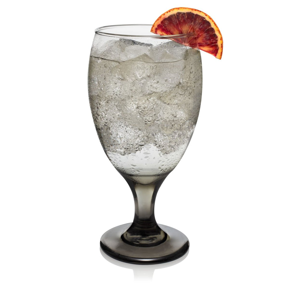 Libbey Classic Smoke Goblet Beverage Glasses, 16.25 oz - Set of 6 - lily & onyx