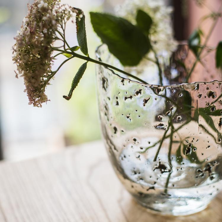 
                      
                        Clear Art Glass Vase
                      
                    