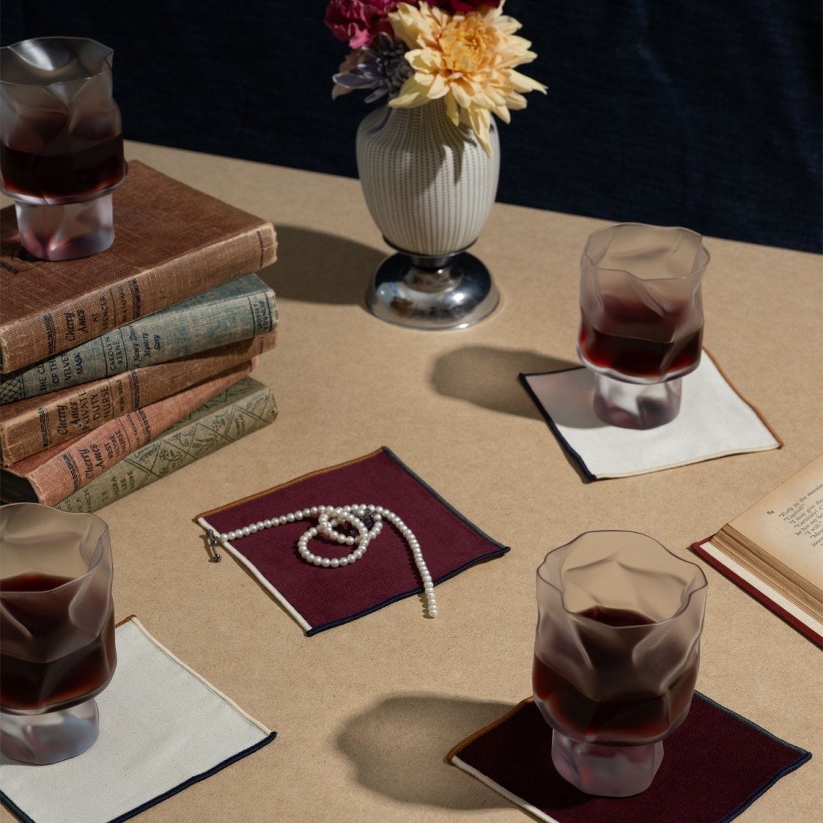 ATELIER SAUCIER Clubhouse Cocktail Napkins | Set of 4 - lily & onyx