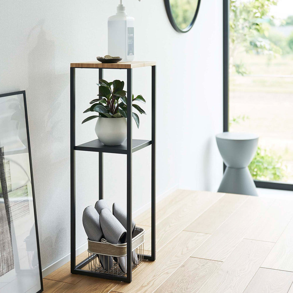 
                      
                        Two-Tier Steel & Wood Display & Storage Shelf, 31.5" H
                      
                    