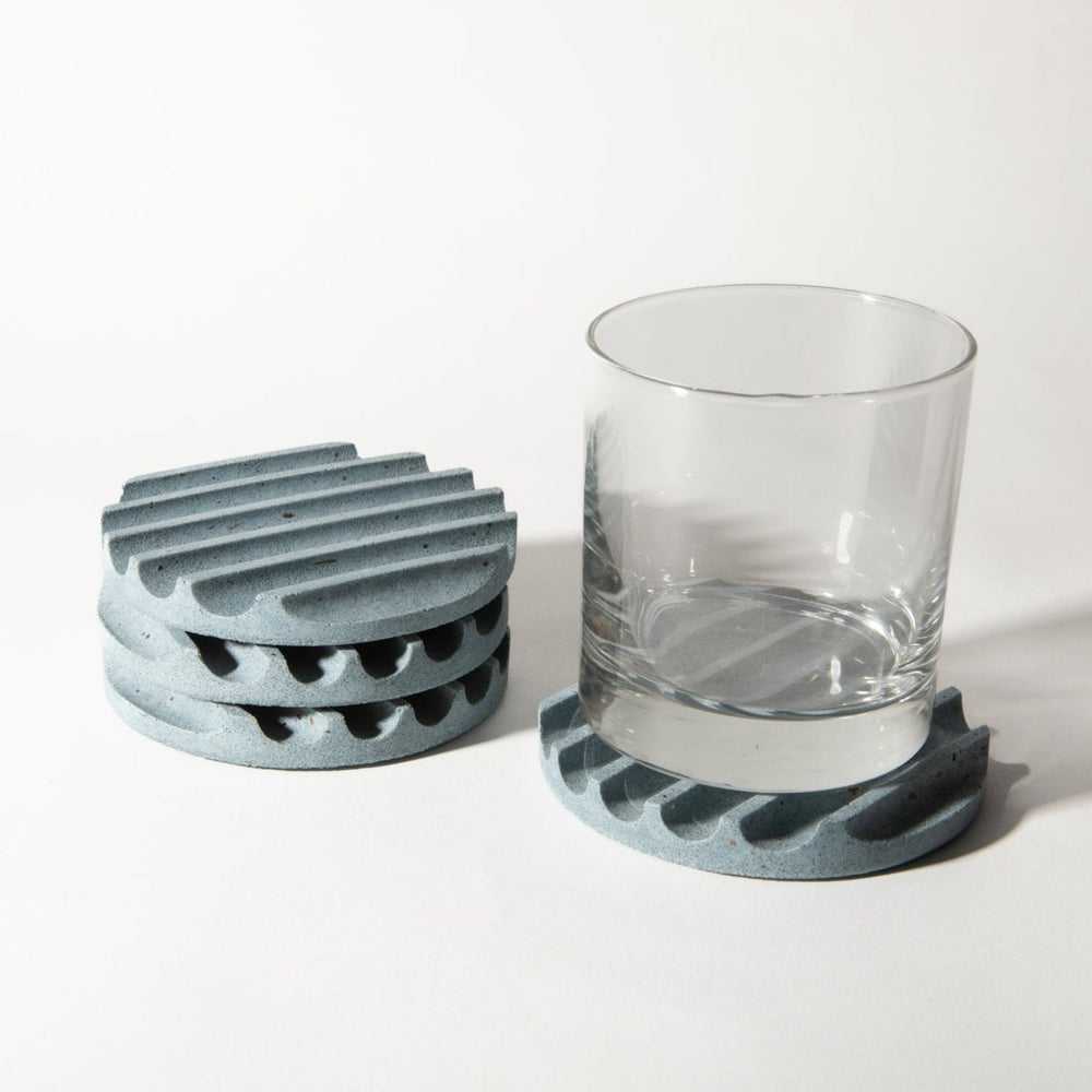 Pretti.Cool Coaster Set | Light Blue Terrazzo - lily & onyx