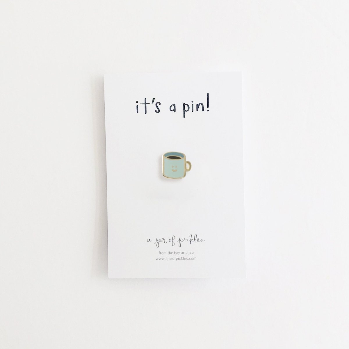 A Jar of Pickles Coffee Cup Pin - lily & onyx