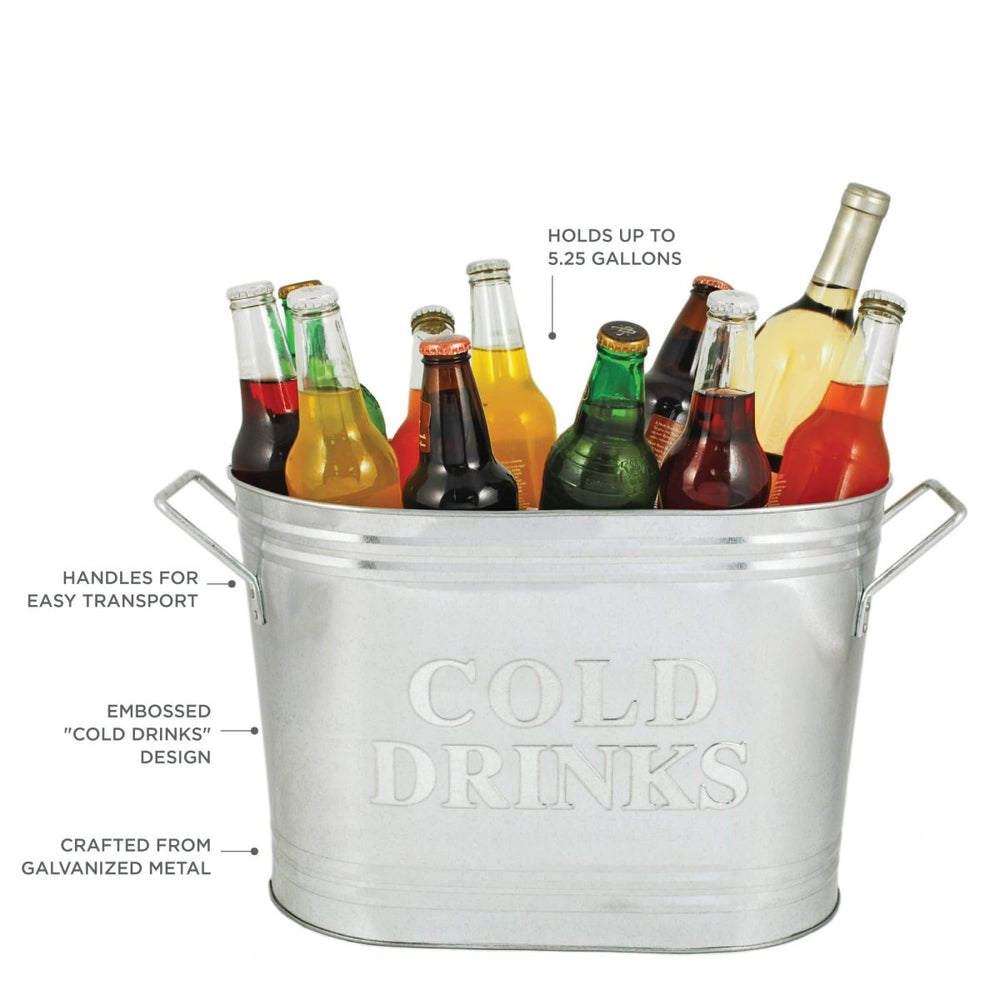
                      
                        Twine Living Cold Drinks Galvanized Metal Tub - lily & onyx
                      
                    