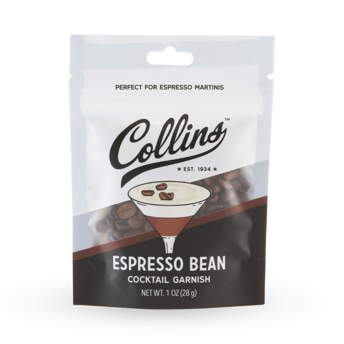 Collins Espresso Bean Cocktail Garnish, 1 oz