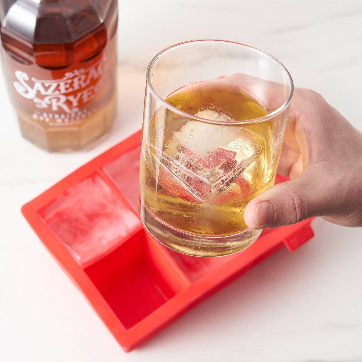 True Colossal 2" Silicone Ice Cube Tray in Red - lily & onyx