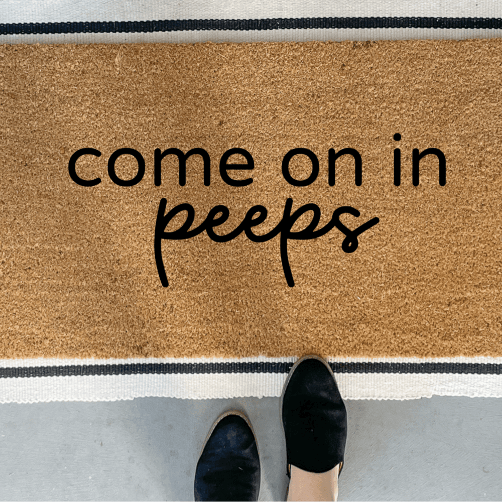 Nickel Designs Custom Doormats Come On In Peeps Funny Easter Doormat - lily & onyx