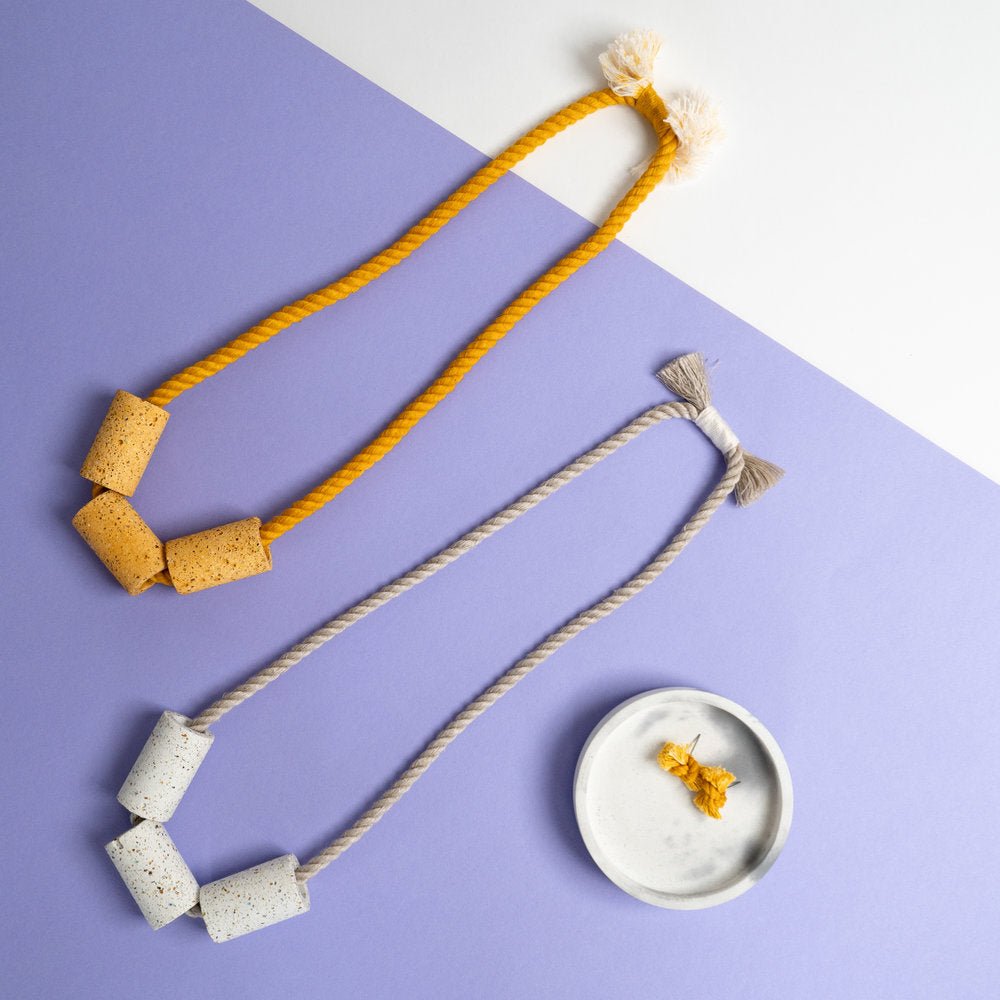 
                      
                        Pretti.Cool Concrete Terrazzo + Cotton Necklaces - lily & onyx
                      
                    