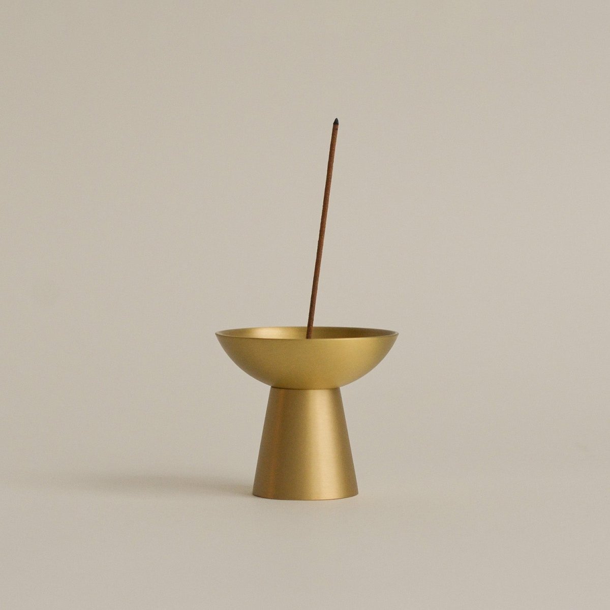 CEDAR AND MYRRH Conical Brass Ash Catcher Incense Holder
