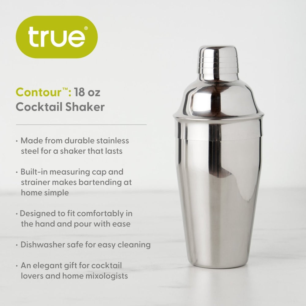 
                      
                        True Contour 18 oz Stainless Steel Cocktail Shaker - lily & onyx
                      
                    