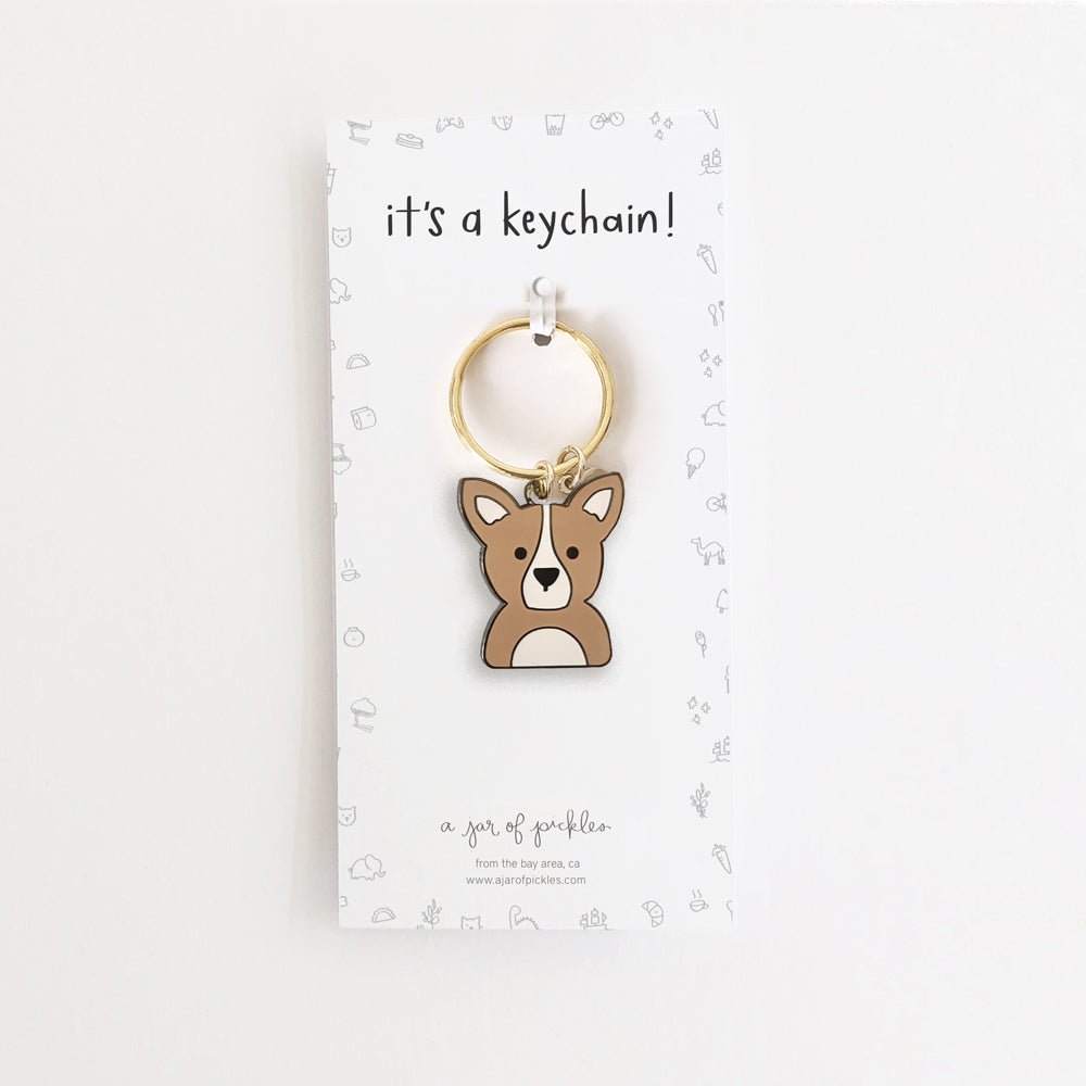 
                      
                        A Jar of Pickles Corgi Dog Enamel Keychain - lily & onyx
                      
                    