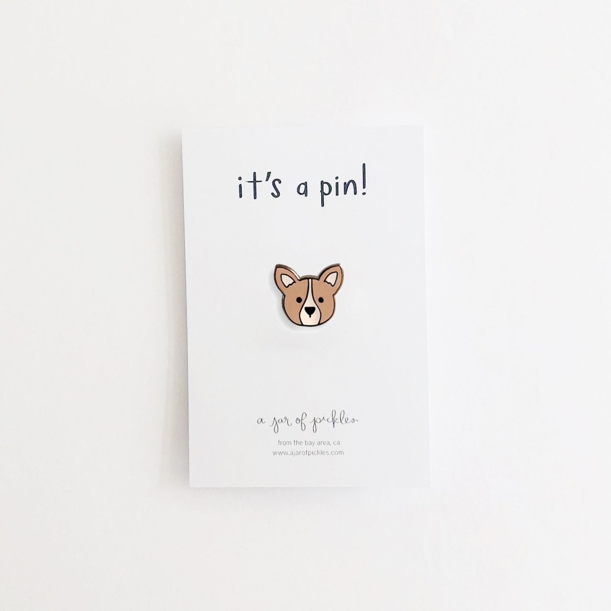 A Jar of Pickles Corgi Dog Pin - lily & onyx