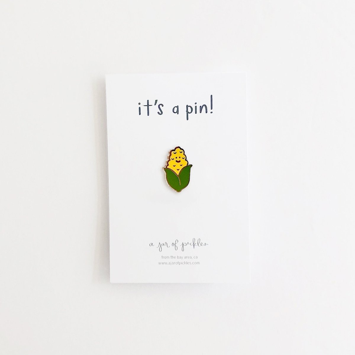 A Jar of Pickles Corn Vegetable Pin - lily & onyx