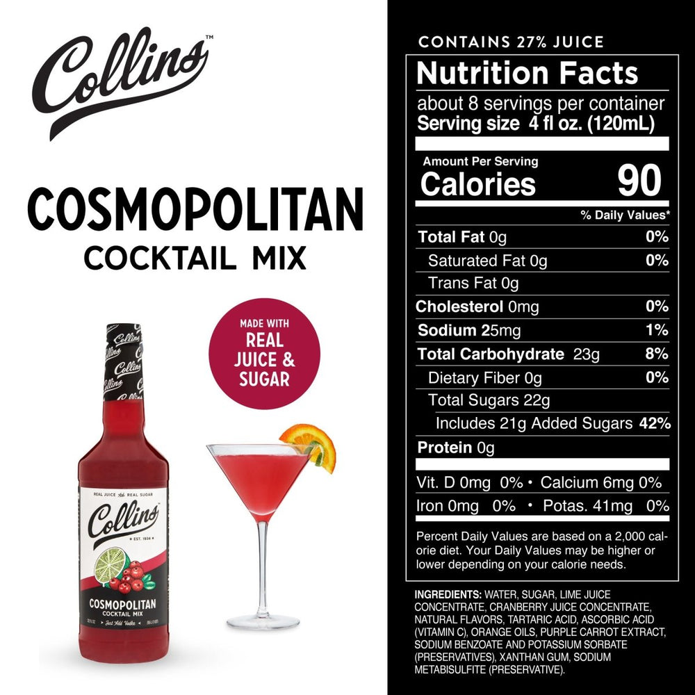 
                      
                        Collins Cosmopolitan Cocktail Mix, 32 oz - lily & onyx
                      
                    