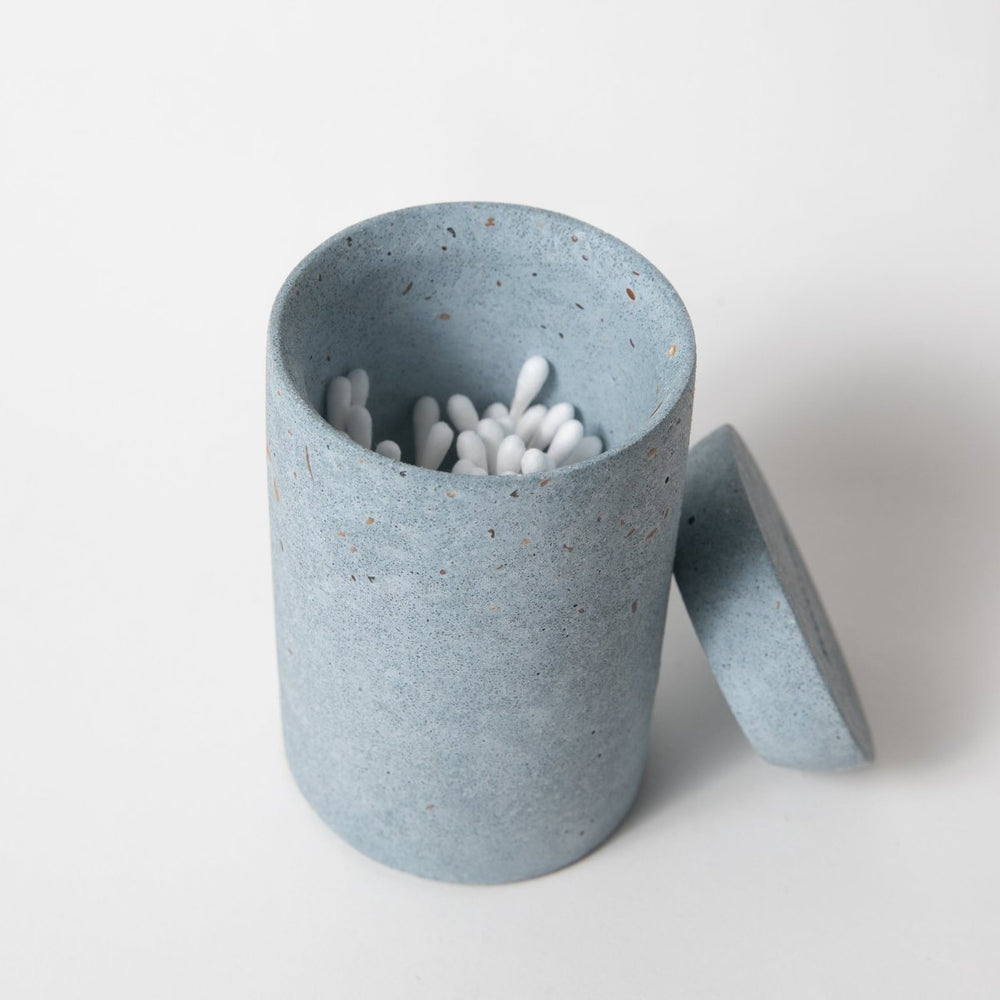 
                      
                        Pretti.Cool Cotton Swab Holder | Light Blue Terrazzo - lily & onyx
                      
                    