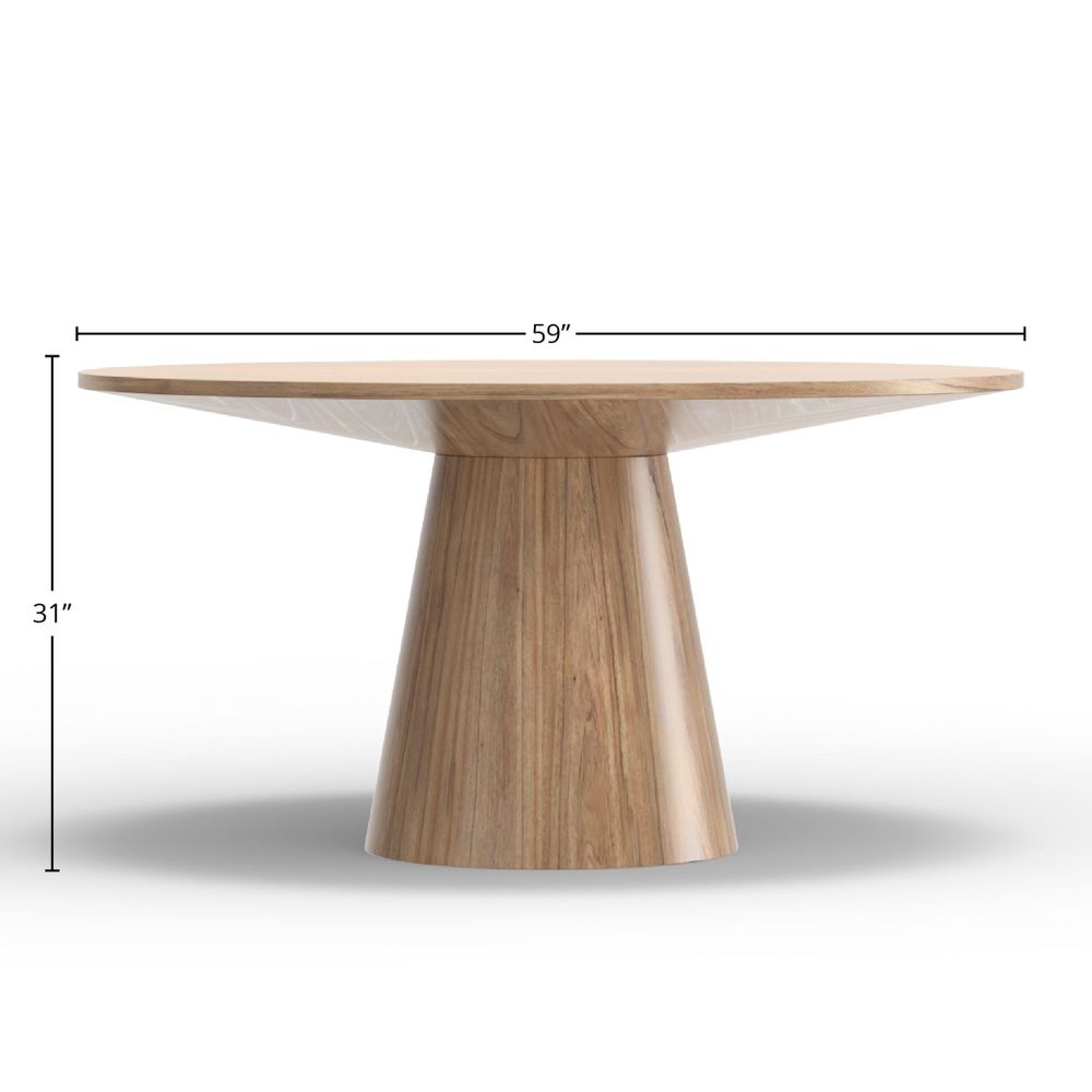 Alpine Furniture Cove Round Dining Table, Vintage Black - lily & onyx