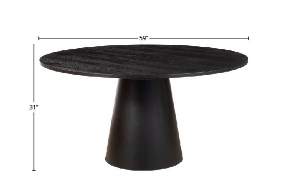 
                      
                        Alpine Furniture Cove Round Dining Table, Vintage Black - lily & onyx
                      
                    