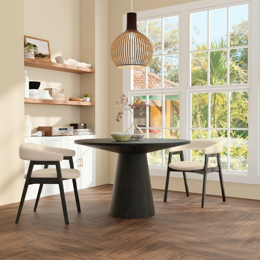 
                      
                        Alpine Furniture Cove Round Dining Table, Vintage Black - lily & onyx
                      
                    