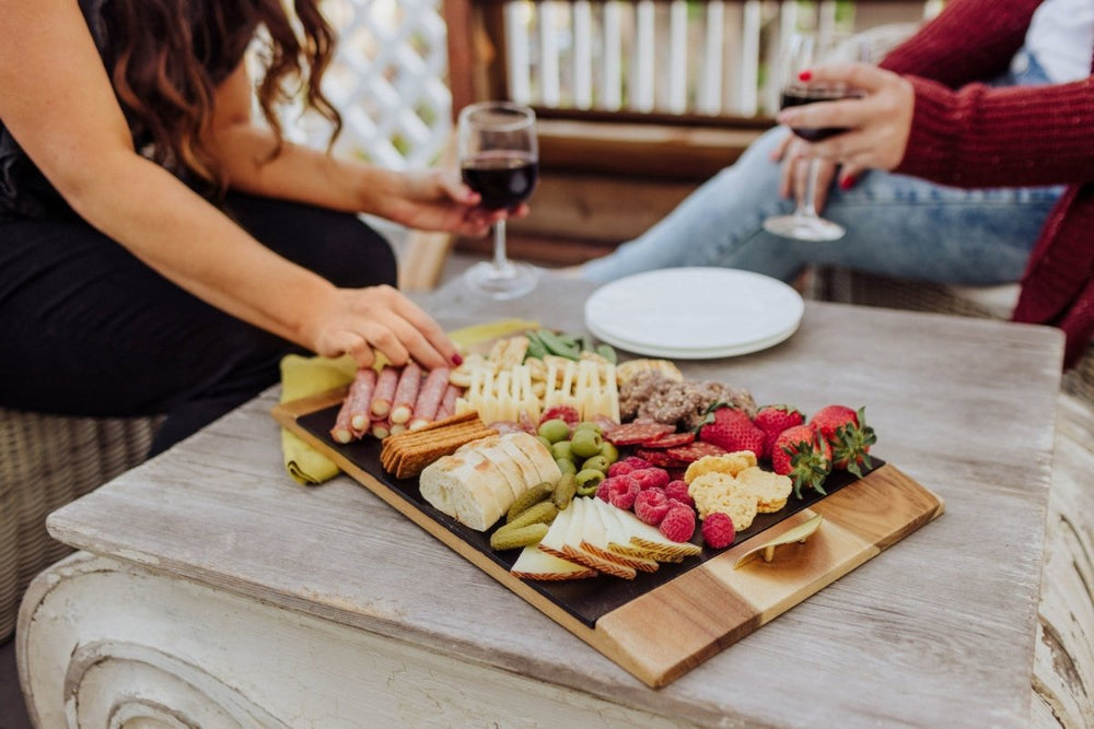 
                      
                        Picnic Time Family of Brands Covina Acacia and Slate Serving Tray - lily & onyx
                      
                    