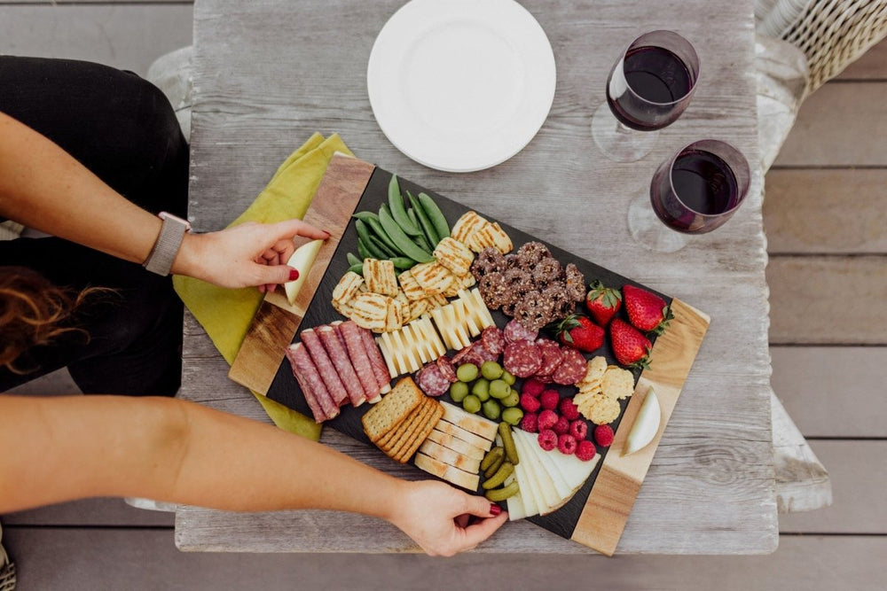 
                      
                        Picnic Time Family of Brands Covina Acacia and Slate Serving Tray - lily & onyx
                      
                    