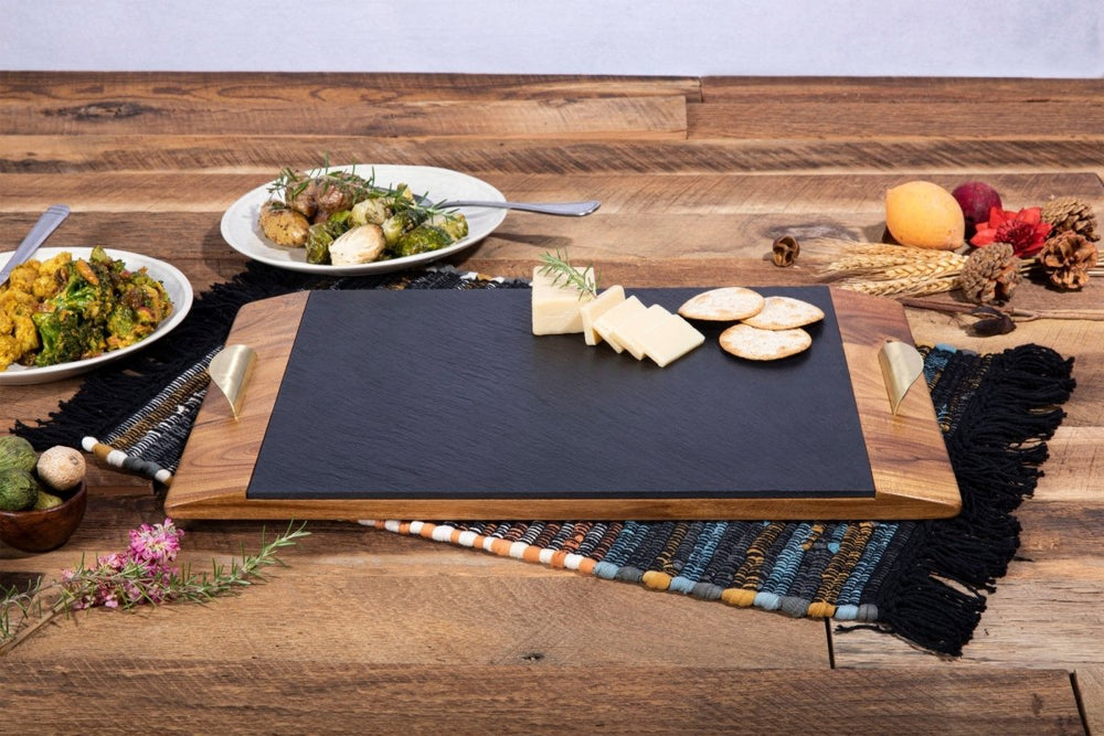 
                      
                        Picnic Time Family of Brands Covina Acacia and Slate Serving Tray - lily & onyx
                      
                    