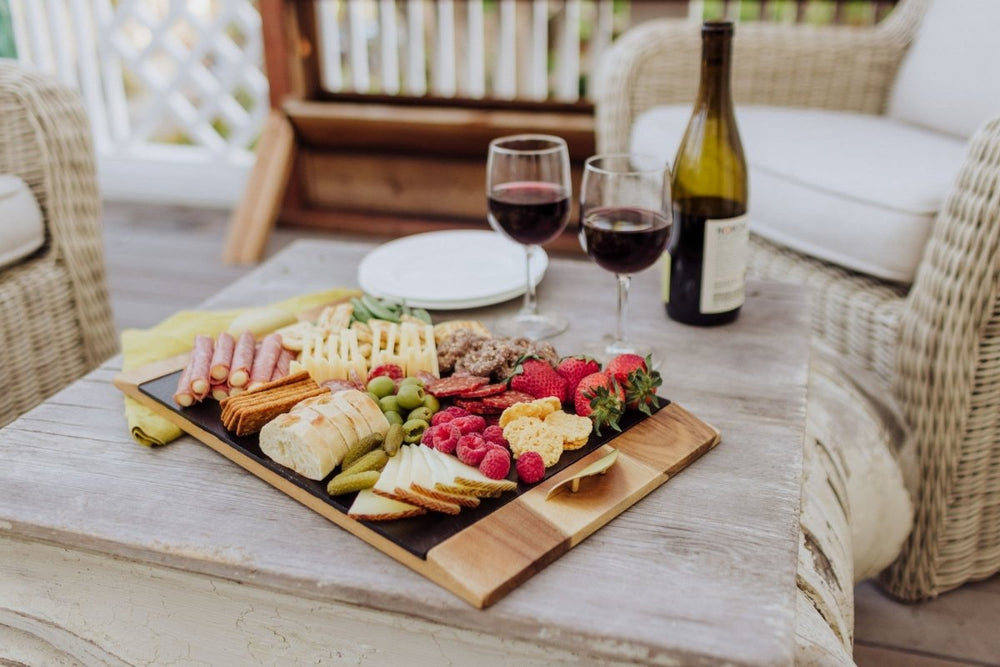 
                      
                        Picnic Time Family of Brands Covina Acacia and Slate Serving Tray - lily & onyx
                      
                    