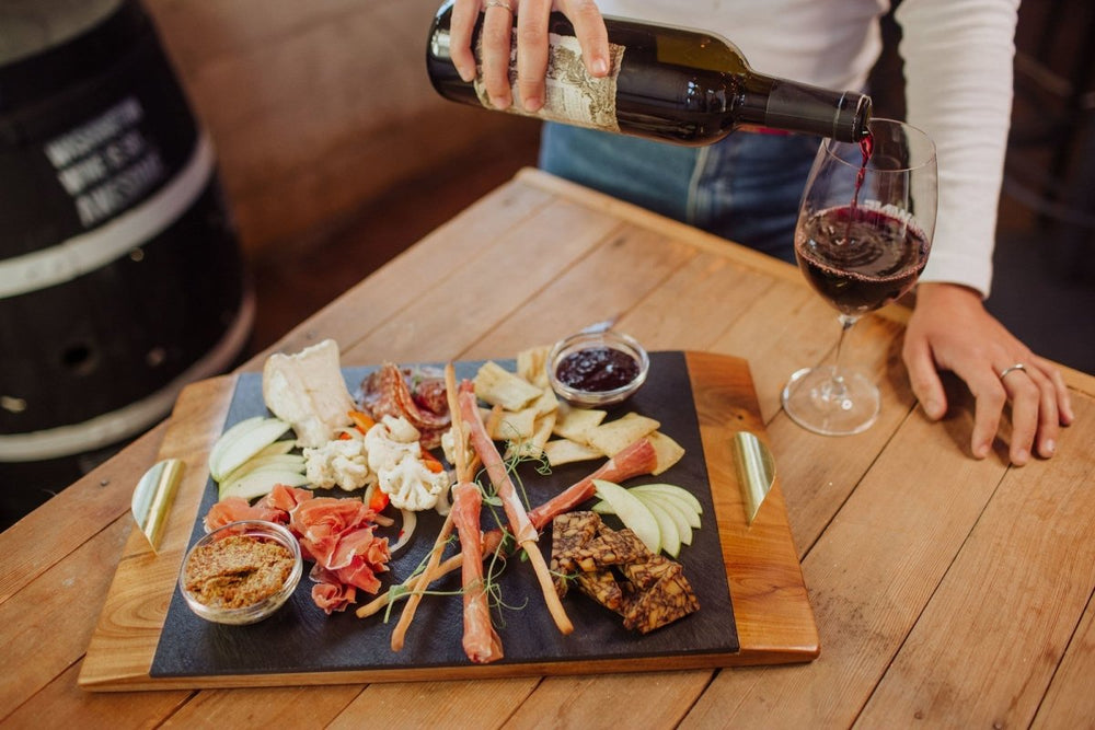 
                      
                        Picnic Time Family of Brands Covina Acacia and Slate Serving Tray - lily & onyx
                      
                    