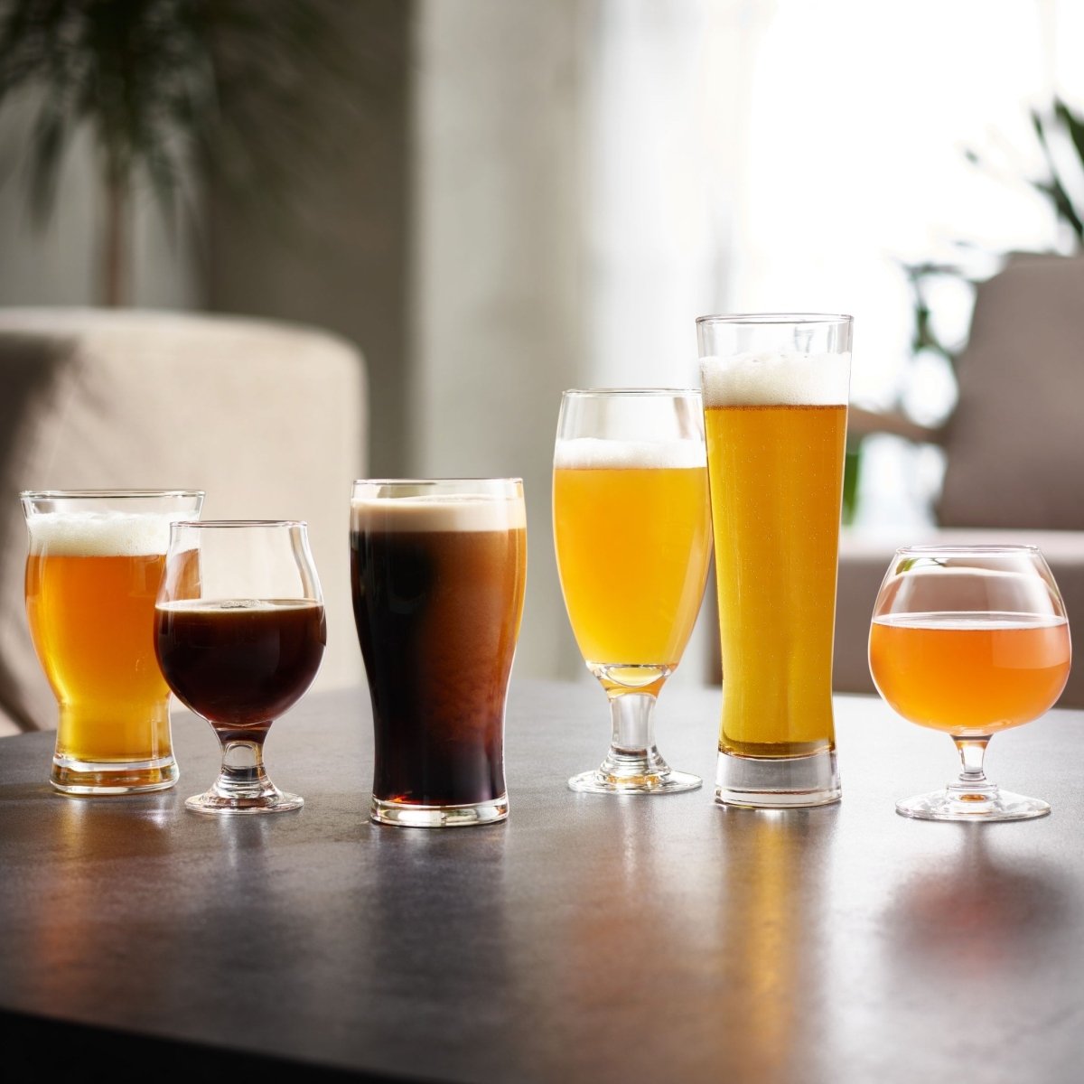 Libbey Craft Brews Assorted Beer Glasses, Set of 6 - lily & onyx