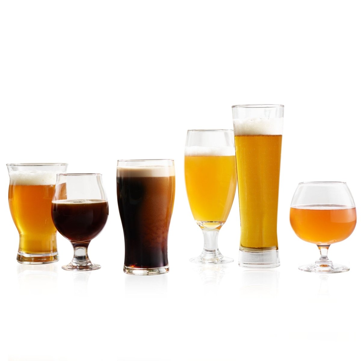 Libbey Craft Brews Assorted Beer Glasses, Set of 6 - lily & onyx