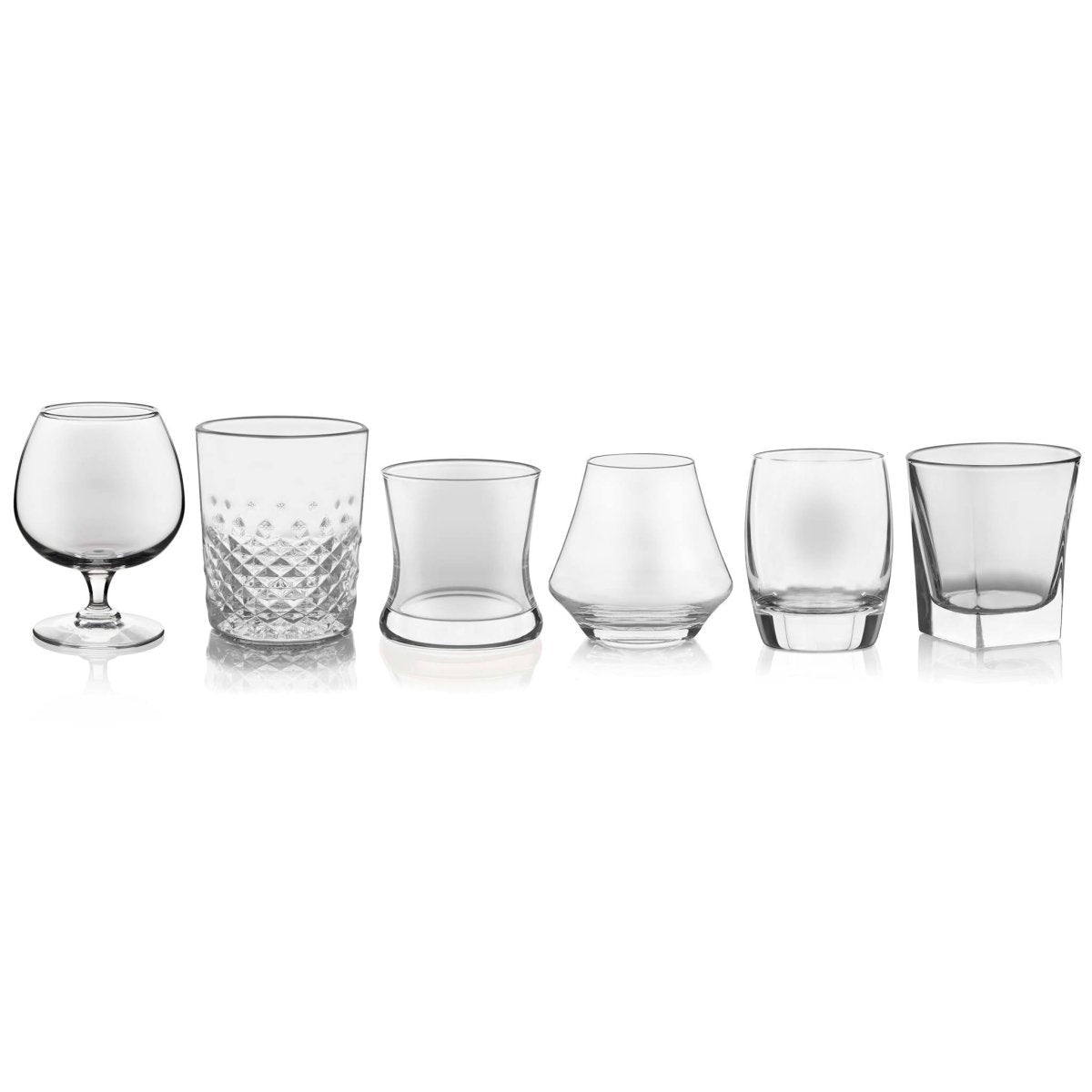 Libbey Craft Spirits Assorted Drinkware Glasses, Set of 6 - lily & onyx