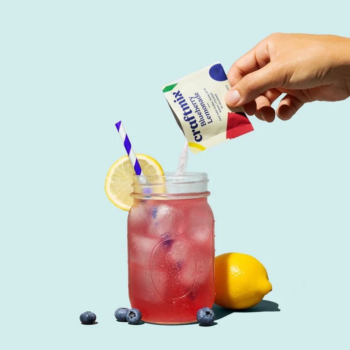 Craftmix Blueberry Lemonade Cocktail Mixer - Single-Serve Drink Mix Packets - 36 Pack