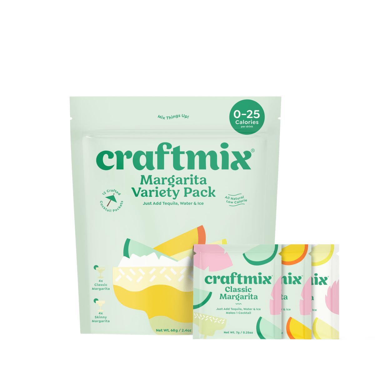 Craftmix Margarita Variety Pack Cocktail Mixer - Single - Serve Drink Mix Packets - 36 Pack