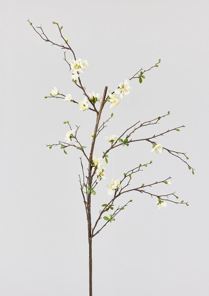 Afloral Cream Artificial Blossom Branch, 57" - lily & onyx