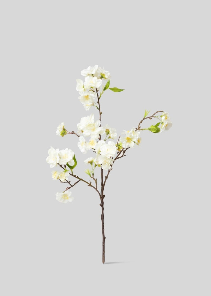 Afloral Cream Artificial Cherry Blossom Branch Pick - 18" - lily & onyx