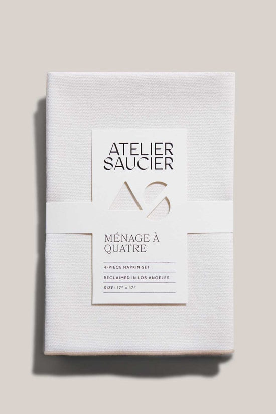 ATELIER SAUCIER Cream Burlap Crème Napkins | Set of 4 - lily & onyx