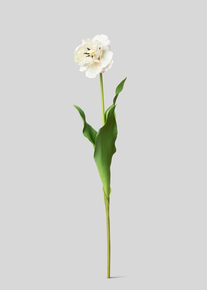 Afloral Cream Fake Real Touch Double Tulip Flower - 26" - lily & onyx