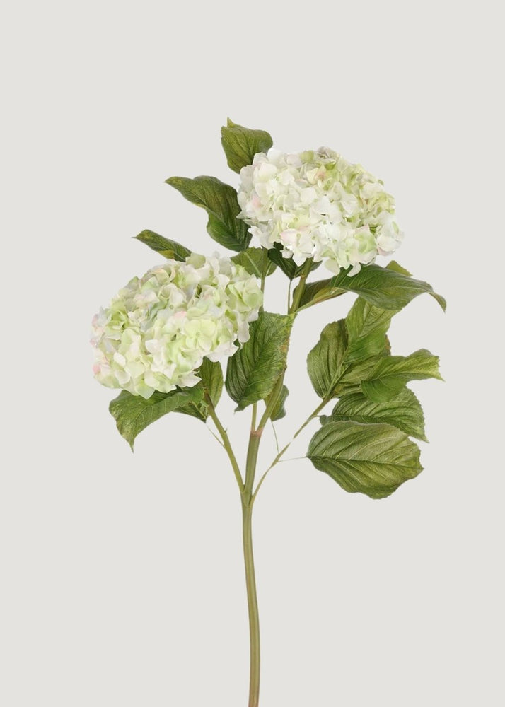 Afloral Cream Green Faux Hydrangea Branch - 36" - lily & onyx