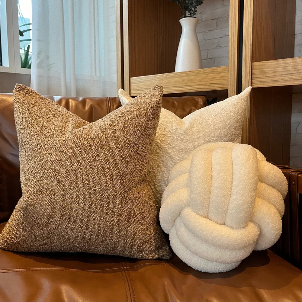 
                      
                        Busa Designs Cream Knotted Plush Accent Pillow - lily & onyx
                      
                    