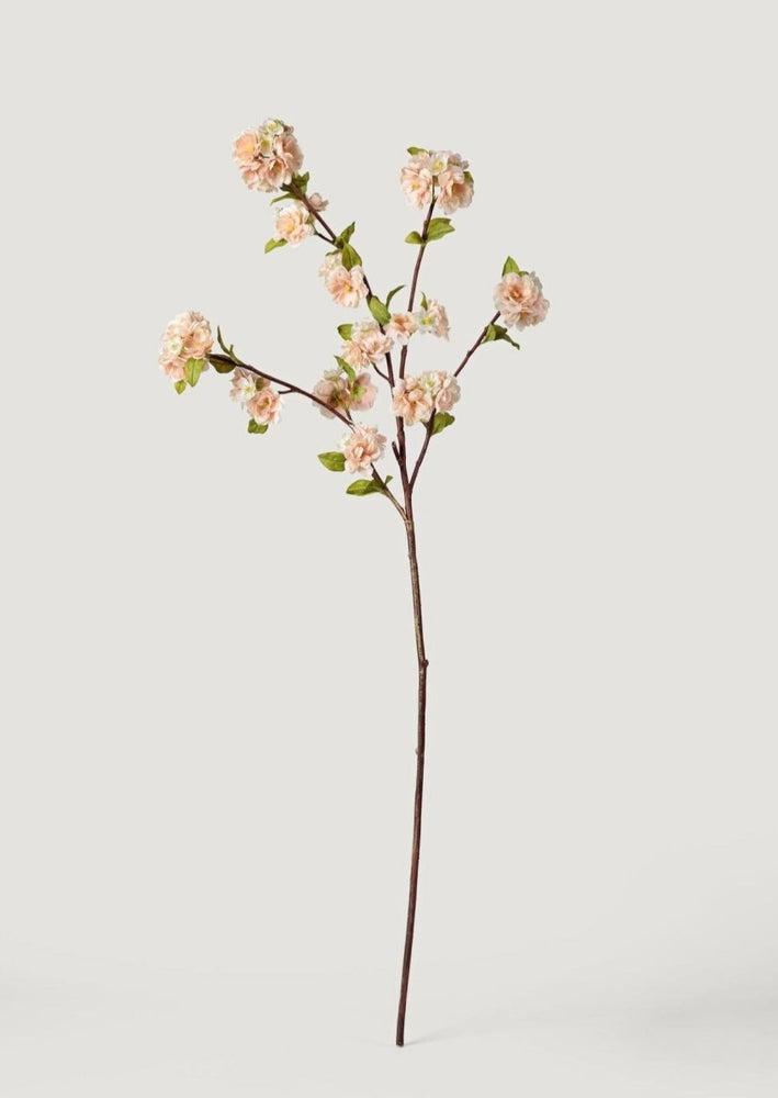 Afloral Cream Linen Peach Blossom Branch, 47" - lily & onyx