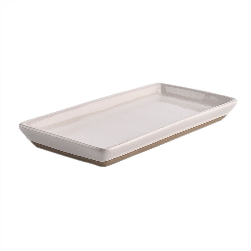 Sweet Water Decor Cream Stoneware Tray - lily & onyx