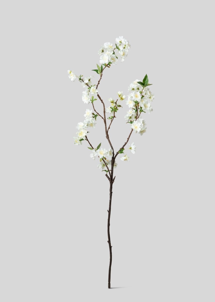 Afloral Cream White Artificial Cherry Blossom Branch - 36" - lily & onyx