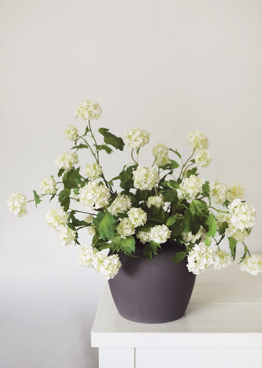 Afloral Cream White Artificial Snowball Flowers - 24