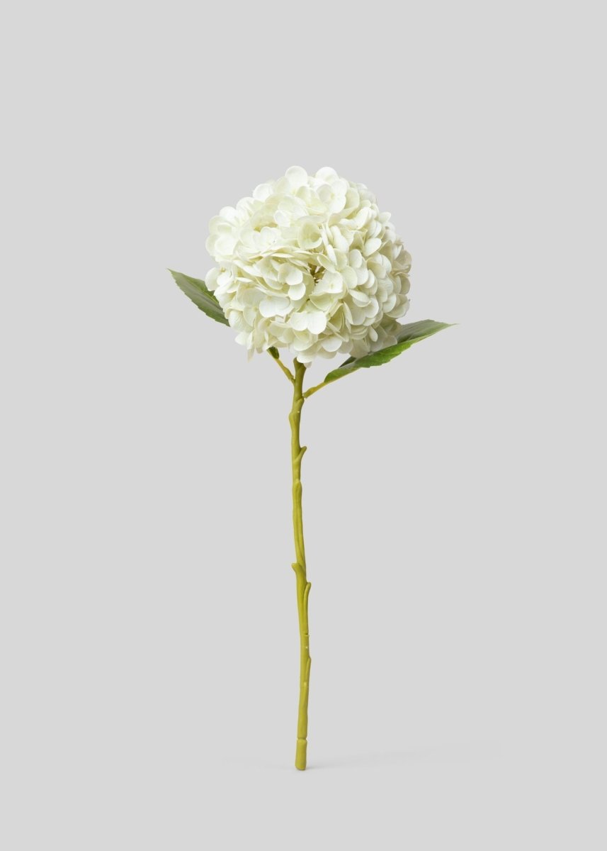 Afloral Cream White Hydrangea Real Touch Fake Flower - 18.5" - lily & onyx