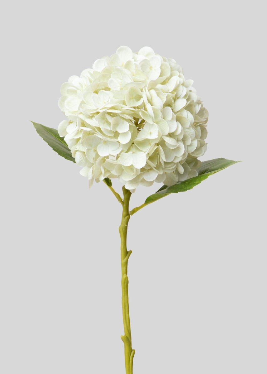 Afloral Cream White Hydrangea Real Touch Fake Flower - 18.5" - lily & onyx