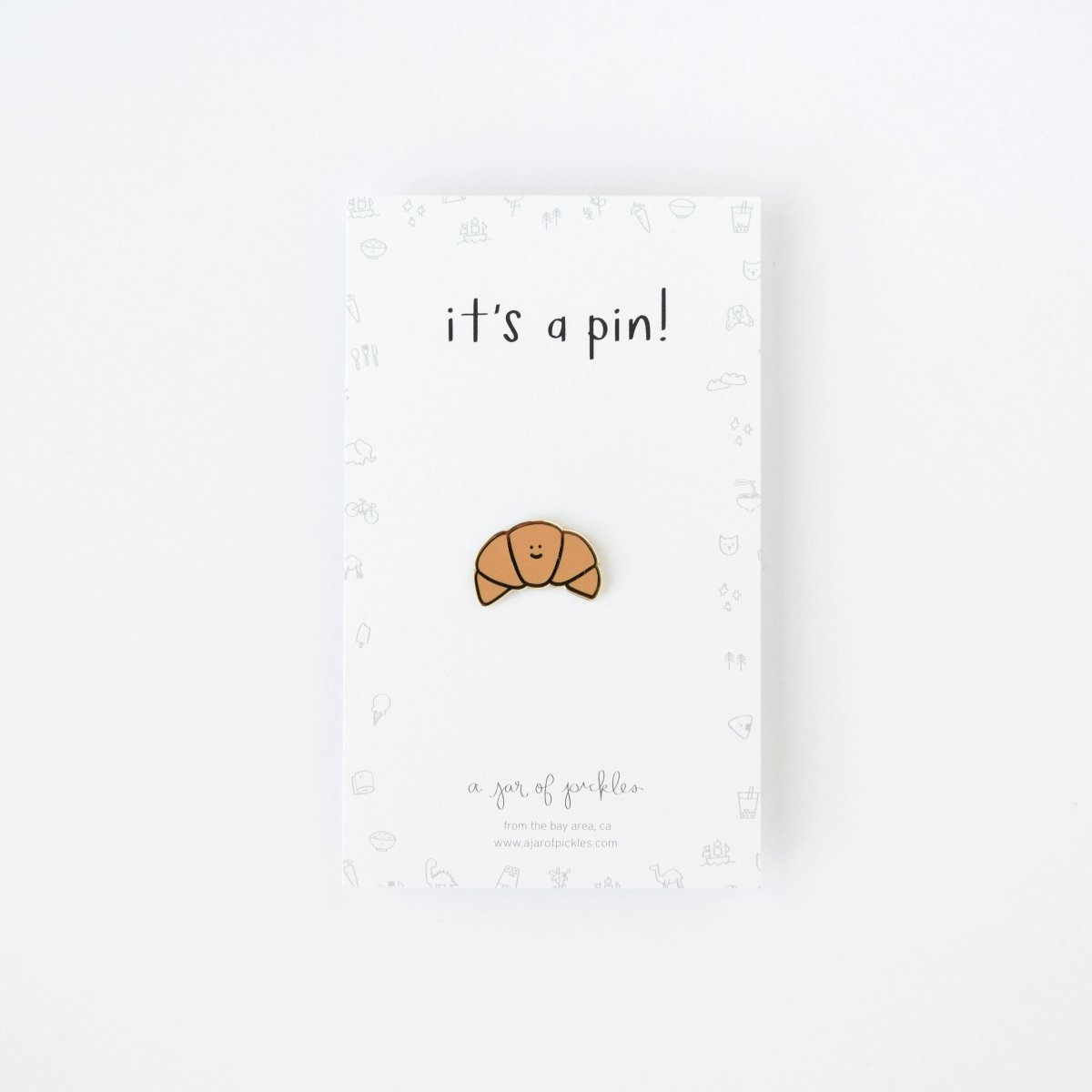 A Jar of Pickles Croissant Pin - lily & onyx