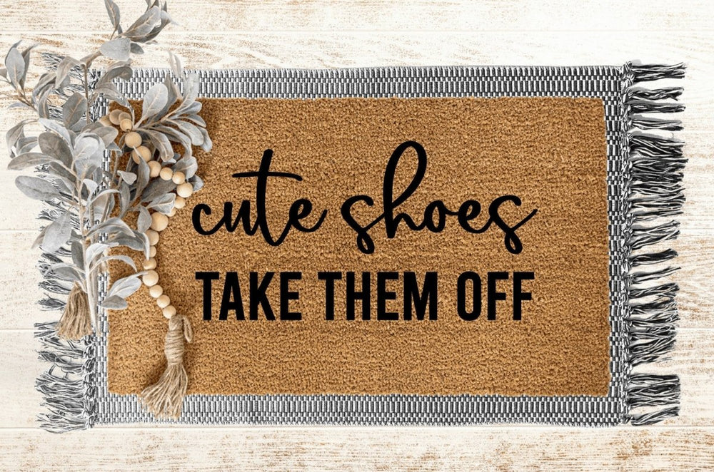 The Doormat Co. Cute Shoes Take Them Off Doormat - lily & onyx