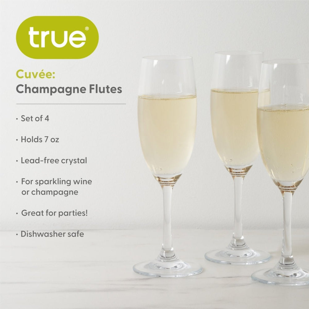 
                      
                        True Cuvée 7 oz Stemmed Champagne Flute, Set of 4 - lily & onyx
                      
                    