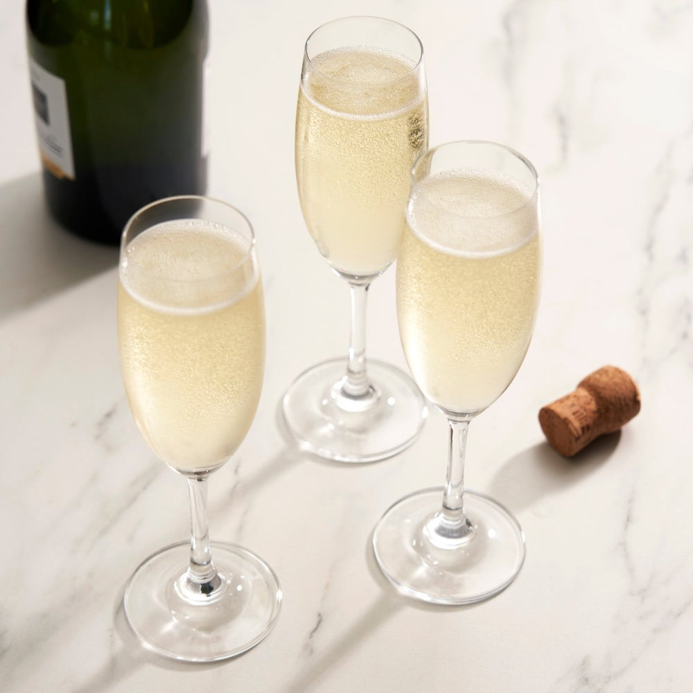 True Cuvée 7 oz Stemmed Champagne Flute, Set of 4 - lily & onyx