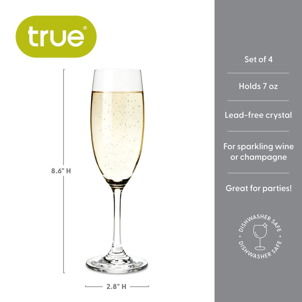 
                      
                        True Cuvée 7 oz Stemmed Champagne Flute, Set of 4 - lily & onyx
                      
                    